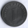 Монета 1 рейхспфенниг. 1943 год (D), Третий Рейх.