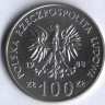 Монета 100 злотых. 1988 год, Польша. 70-летие великопольского восстания.
