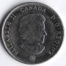 Монета 25 центов. 2006 год, Канада. Медаль за отвагу.