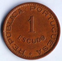 Монета 1 эскудо. 1974 год, Ангола (колония Португалии).