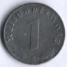 Монета 1 рейхспфенниг. 1943 год (E), Третий Рейх.