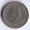 Монета 10 центов. 1955 год, Британские Карибские Территории.