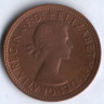 Монета 1/2 пенни. 1963(p) год, Австралия.