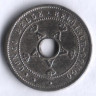 Монета 5 сантимов. 1911 год, Бельгийское Конго.