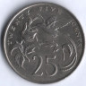 Монета 25 центов. 1984 год, Ямайка.