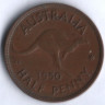 Монета 1/2 пенни. 1950(p) год, Австралия.