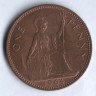 Монета 1 пенни. 1964 год, Великобритания.