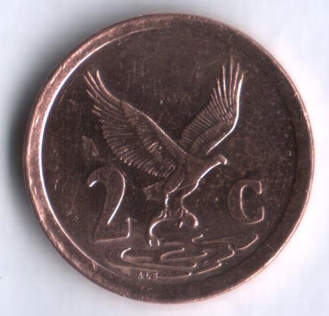 2 цента. 1998 год, ЮАР.