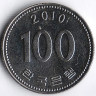 Монета 100 вон. 2010 год, Южная Корея.