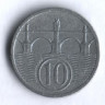 Монета 10 геллеров. 1940 год, Богемия и Моравия.