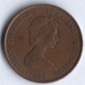 Монета 2 пенса. 1984 год, Остров Святой Елены.