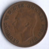 Монета 1 пенни. 1951(p) год, Австралия.