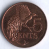 5 центов. 1975 год, Тринидад и Тобаго (колония Великобритании).