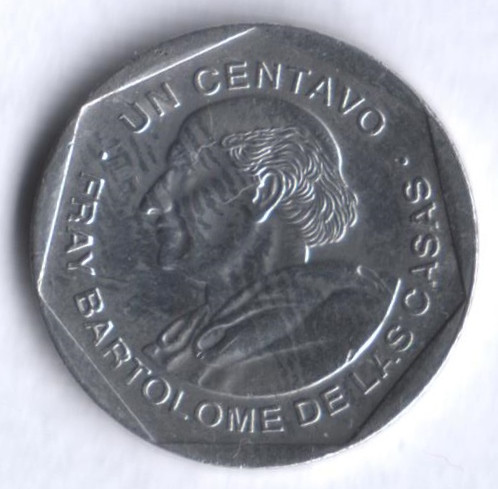 Монета 1 сентаво. 1999 год, Гватемала.
