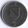 Монета 1 конвертируемая марка. 2007 год, Босния и Герцеговина.