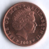Монета 1 пенни. 2008(PM AA) год, Остров Мэн.