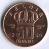 Монета 50 сантимов. 1995 год, Бельгия (Belgie).