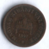Монета 2 филлера. 1897 год, Венгрия.