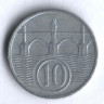 Монета 10 геллеров. 1942 год, Богемия и Моравия.