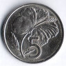 Монета 5 центов. 1983 год, Острова Кука.