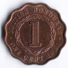 Монета 1 цент. 1961 год, Британский Гондурас.