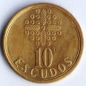 Монета 10 эскудо. 1992 год, Португалия.