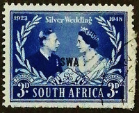 Почтовая марка. "Король Георг и королева Елизавета - Серебряный юбилей (I)". 1948 год, Южная Африка.
