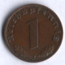 Монета 1 рейхспфенниг. 1939 год (F), Третий Рейх.