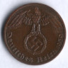 Монета 1 рейхспфенниг. 1939 год (F), Третий Рейх.