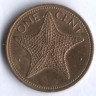 Монета 1 цент. 1981 год, Багамские острова.
