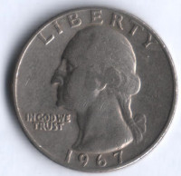 25 центов. 1967 год, США.