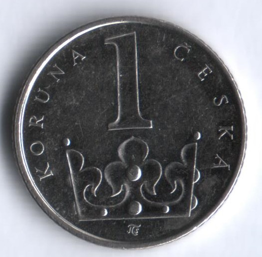 1 крона. 2003 год, Чехия.