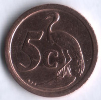 5 центов. 1992 год, ЮАР.