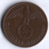 Монета 2 рейхспфеннига. 1937 год (D), Третий Рейх.
