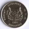 5 центов. 1995 год, Сингапур.