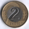 Монета 2 злотых. 1995 год, Польша.
