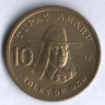 Монета 10 солей. 1982 год, Перу.
