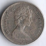 Монета 10 центов. 1968 год, Канада. Тип I.