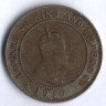 Монета 1/2 пенни. 1910 год, Ямайка.