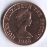 Монета 2 пенса. 1988 год, Джерси.