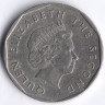 Монета 1 доллар. 2002 год, Восточно-Карибские государства. 