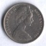 Монета 5 центов. 1969 год, Австралия.