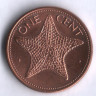 Монета 1 цент. 1989 год, Багамские острова.