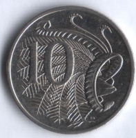 Монета 10 центов. 2014 год, Австралия.