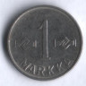 1 марка. 1955 год, Финляндия.
