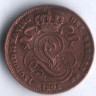 Монета 1 сантим. 1902/1 год, Бельгия (Der Belgen).