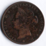 Монета 1/24 шиллинга. 1877 год, Джерси.