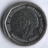Монета 5 долларов. 1994 год, Ямайка.