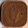 Монета 5 центов. 1944 год, Цейлон.