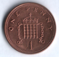 Монета 1 пенни. 2007 год, Великобритания.
